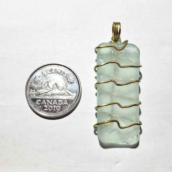 Imitation Sea Glass Pendant - Picture 1 of 1